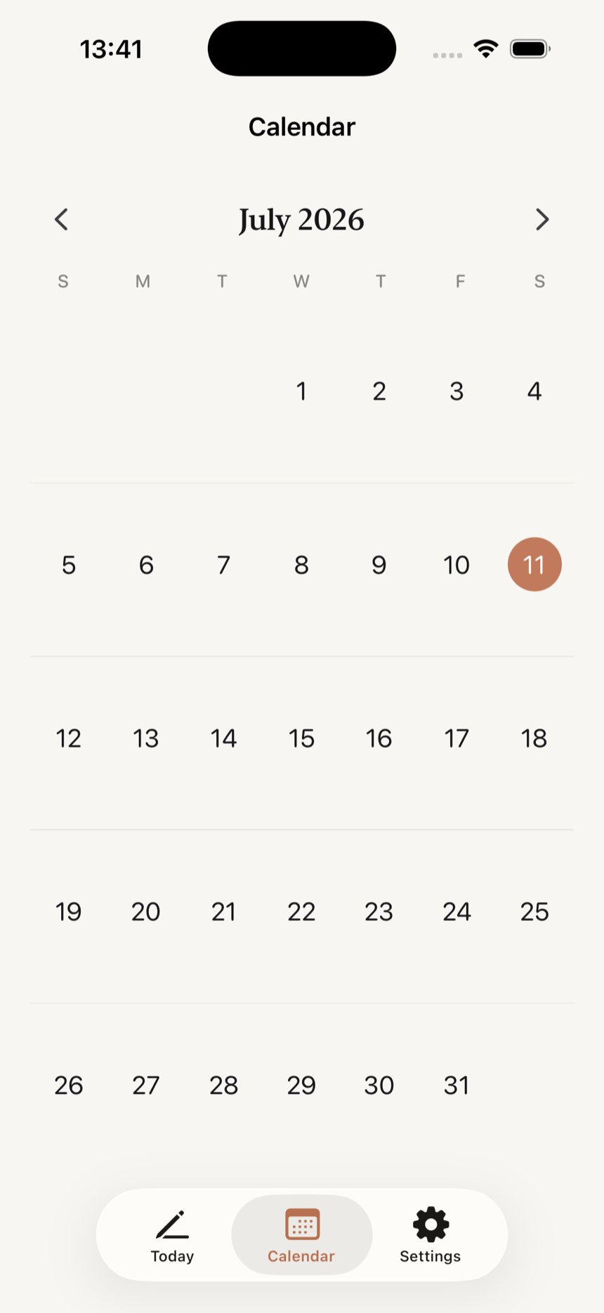 YesterYears 日历视图